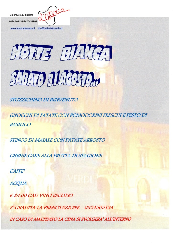 NOTTE BIANCA 2019 1