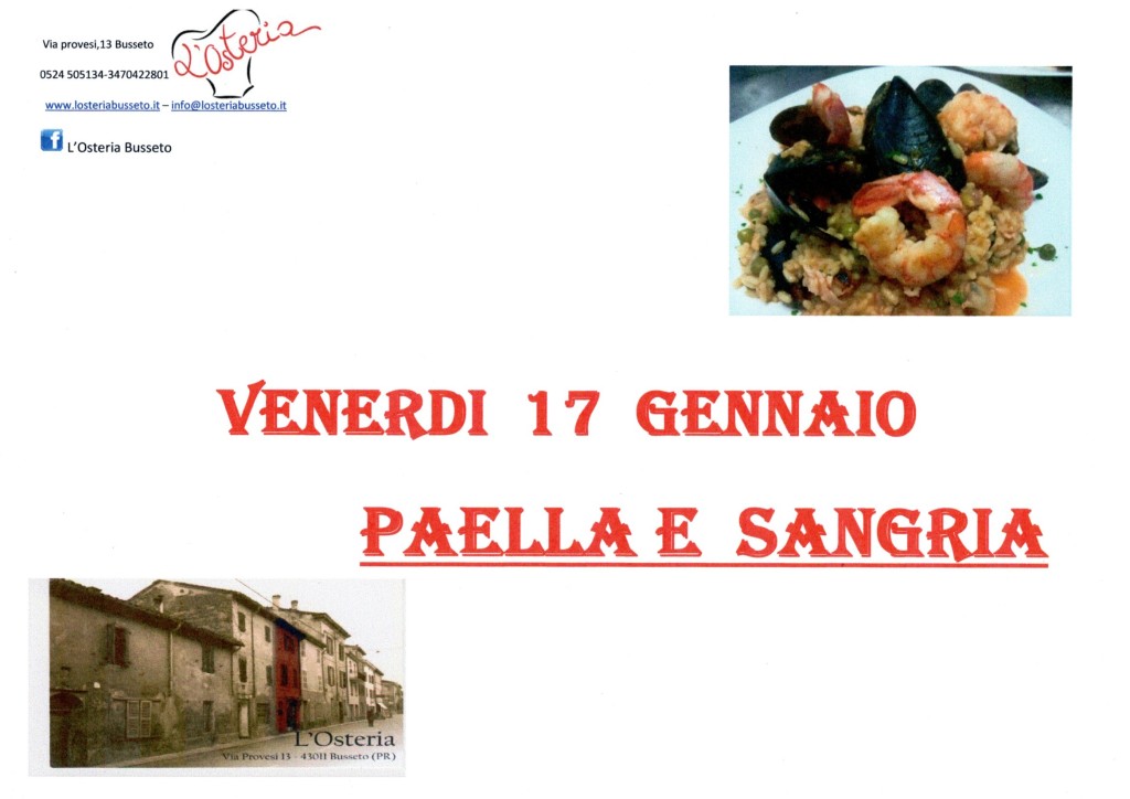 paella 17 gennaio