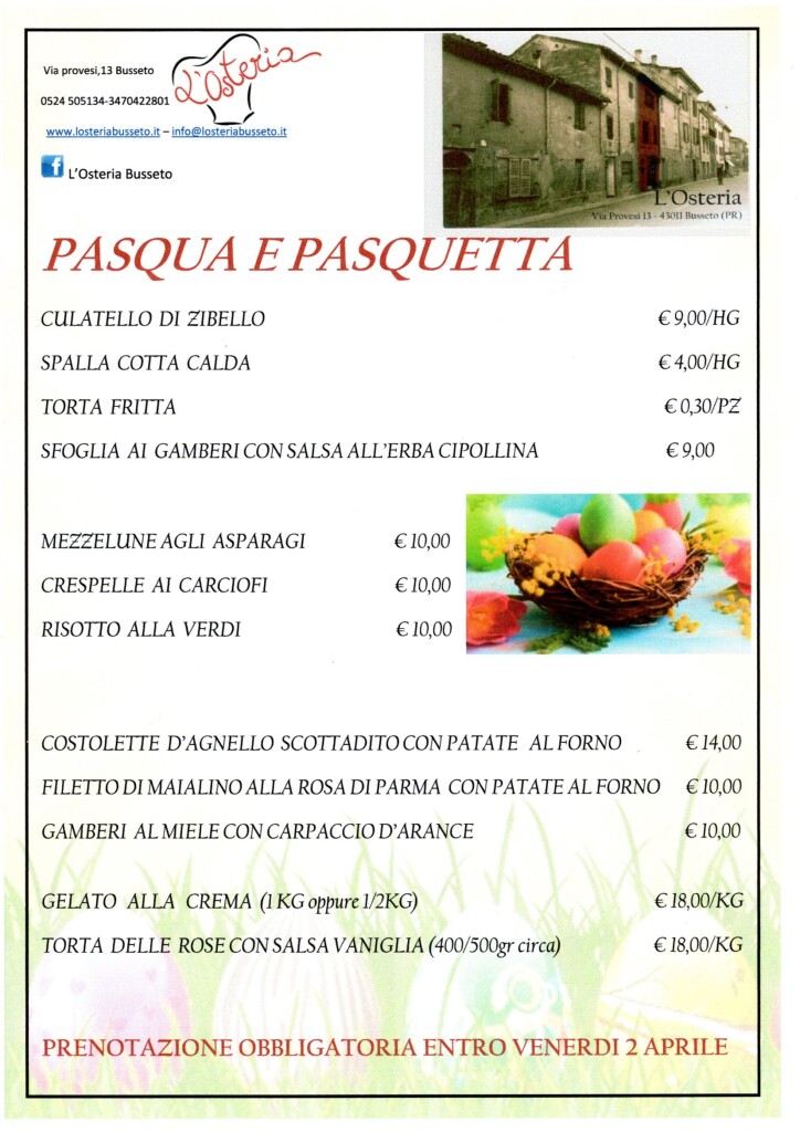 PASQUA 2021