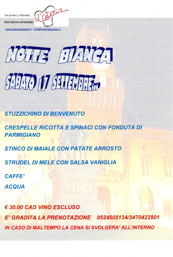 NOTTE BIANCA 2022